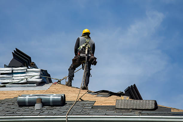 Professional Gutter Installation technician working in Jackson, NE